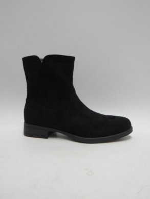 Botki damskie ocieplane na płaskim (36-41) NB536 BLACK