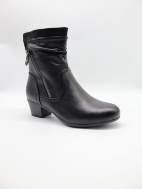 Botki damskie ocieplane na obcasie (37-42) 2816-1 BLACK