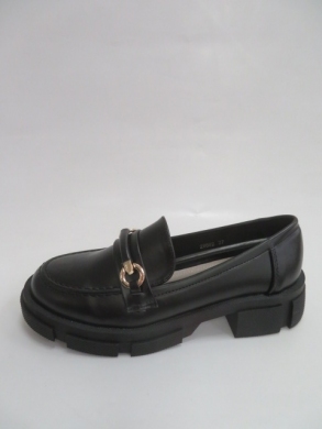 Mokasyny damskie na koturnie (36-41) 2882 BLACK