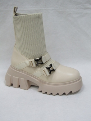 Kozaki damskie na płaskim (36-41) JJ38 BEIGE