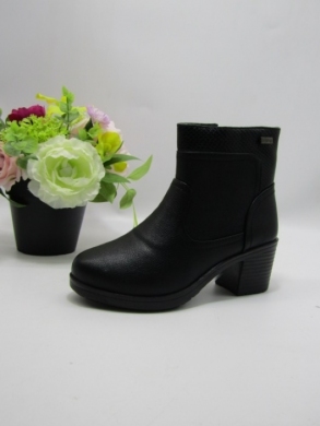 Botki damskie ocieplane na obcasie (36-41) Z2-22 BLACK