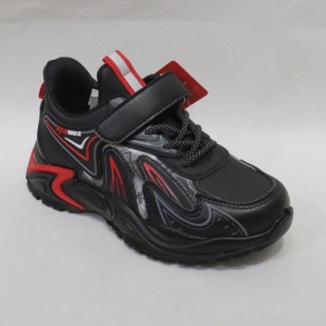 Buty sportowe chłopięce (32-37) ZC227 BLACK/RED