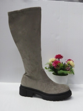 Kozaki damskie na płaskim (36-41) F198 GREY