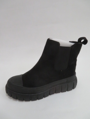 Botki damskie jesienne na płaskim (36-41) A2038 BLACK