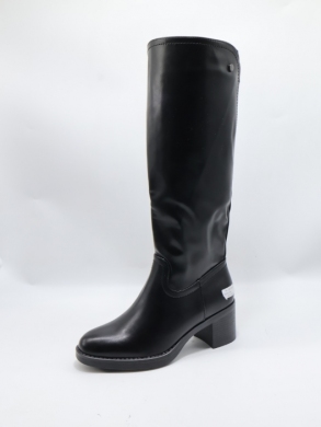 Kozaki damskie ocieplane na obcasie (36-41) 3017 BLACK