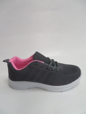 Buty sportowe damskie na płaskim (37-42) JX2116 GREY/PINK