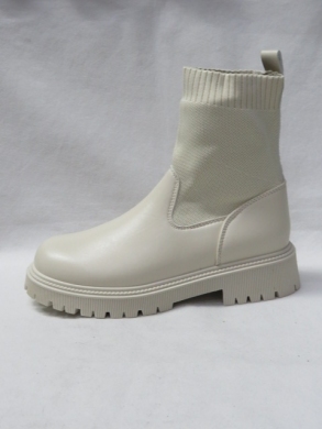 Botki damskie na płaskim (36-41) 8992 BEIGE