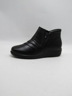 Botki damskie ocieplane na płaskim (40-43) 8160-1 BLACK