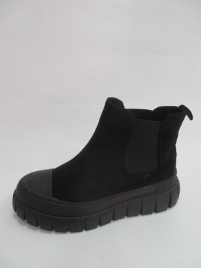 Botki damskie jesienne na płaskim (36-41) 8370 BLACK