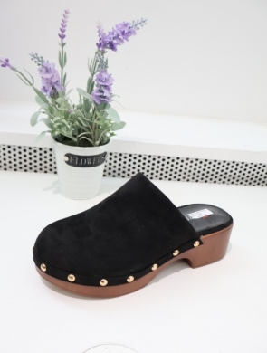 Klapki damskie na obcasie (36-41) YY48 BLACK