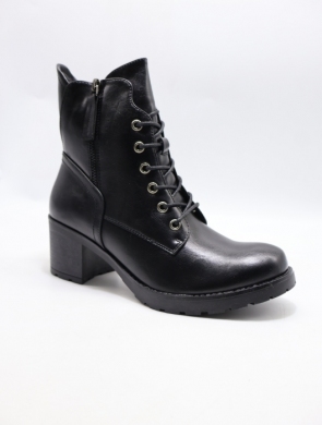 Botki damskie ocieplane na obcasie (36-41) YCC-148 BLACK