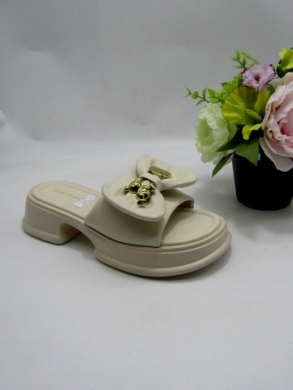 Klapki damskie na obcasie (36-41)  8099 BEIGE