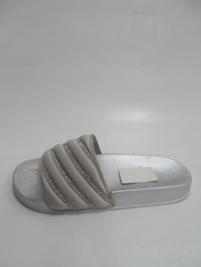 Klapki damskie na płaskim (36-41) S202 SILVER