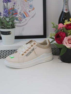 Buty sportowe damskie na płaskim (36-41) EV60 BEIGE