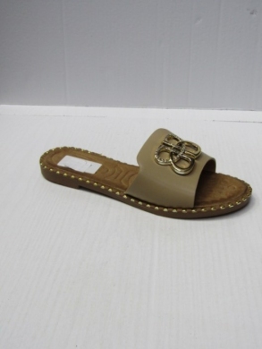 Klapki damskie na płaskim (36-41) DM100 KHAKI