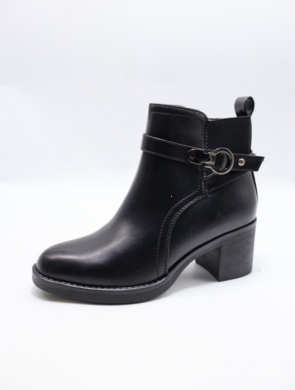 Botki damskie ocieplane na obcasie (36-41) 0-178 BLACK