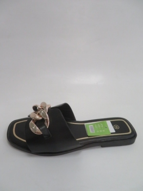 Klapki damskie na płaskim (36-41) 377 BLACK