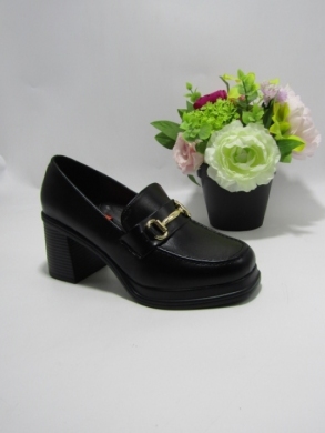 Mokasyny damskie na koturnie (36-41) 82067-1 BLACK