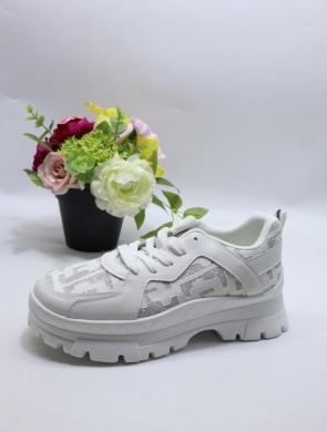 Buty sportowe damskie na płaskim (36-41) VL172 WHITE