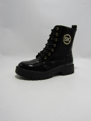 Botki damskie ocieplane na płaskim (36-41) SA3157-20 BLACK