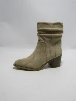 Botki damskie ocieplane na obcasie (36-41) F6303 KHAKI