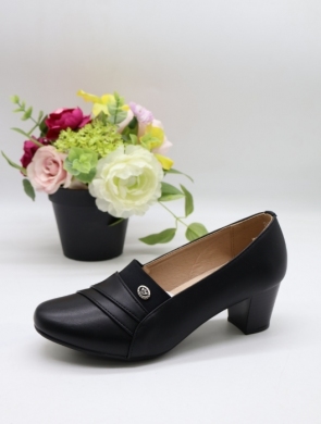 Półbuty damskie na obcasie (36-41) 2659-3 BLACK