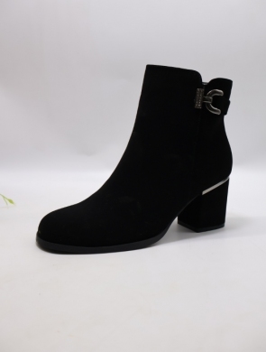 Botki damskie na obcasie (36-41) 9617-GA BLACK