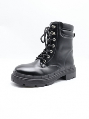 Botki damskie ocieplane na płaskim (35-41) RXJ136 BLACK