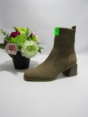 Botki damskie na obcasie (36-41) 9659A KHAKI