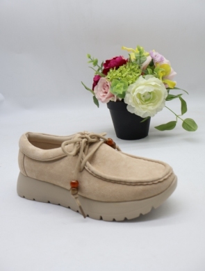 Półbuty damskie na płaskim (36-41) 6889 BEIGE