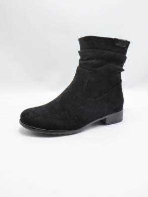Botki damskie ocieplane na płaskim (36-41) 6054-1 BLACK