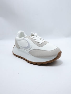 Buty sportowe damskie na płaskim (36-41) 6030 WHITE