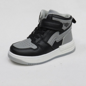 Buty sportowe chłopięce (22-27) P808B BLACK/GREY