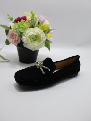 Mokasyny damskie na płaskim (36-41) GO-110 BLACK