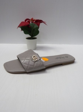 Klapki damskie na płaskim (36-41) 0614 GREY