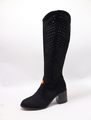 Kozaki damskie na obcasie (36-41) H251-1 BLACK