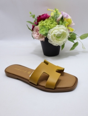 Klapki damskie na płaskim (36-41) 01 YELLOW