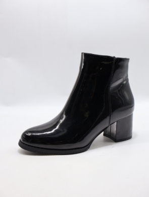 Botki damskie ocieplane na obcasie (36-41) 6074-1J BLACK