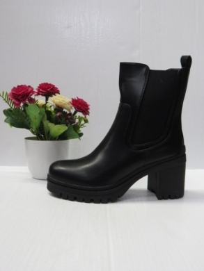 Botki damskie ocieplane na obcasie (36-41) HB-255 BLACK