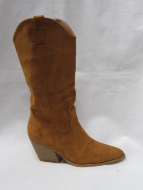 Kozaki damskie na obcasie (36-41) 7623 CAMEL
