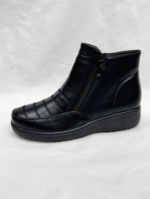 Botki damskie ocieplane na płaskim (36-42) 8152-1 BLACK