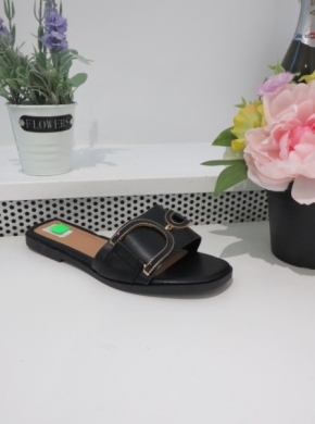 Klapki damskie na płaskim (36-41) 71 BLACK