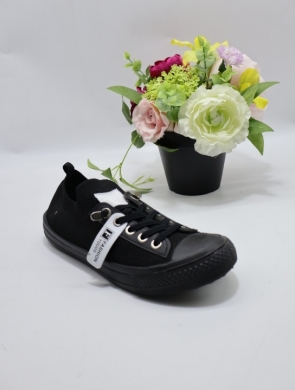 Trampki damskie na płaskim (36-41) 11016-21 ALLBLACK
