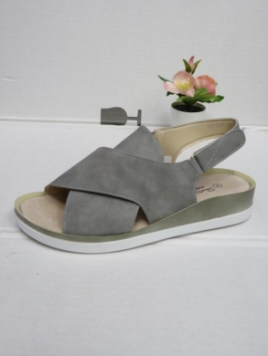 Sandały damskie na koturnie (36-41) 0637 GREY