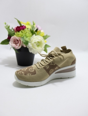 Buty sportowe damskie na koturnie (36-41) FJHY-2 KHAKI