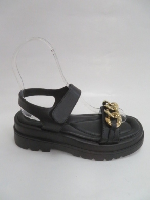 Sandały damskie na koturnie (36-41) K72 BLACK