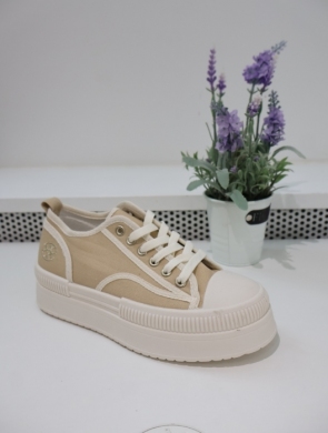 Buty sportowe damskie na płaskim (36-41) 8977 KHAKI