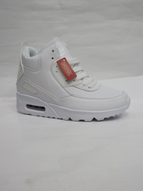 Sneakersy damskie wysokie (36-41) D7H-3 WHITE