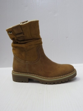 Botki damskie ocieplane na płaskim (36-41) C778 CAMEL