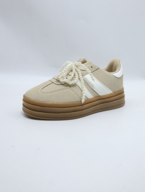 Buty sportowe damskie na płaskim (36-41) 24040 BEIGE